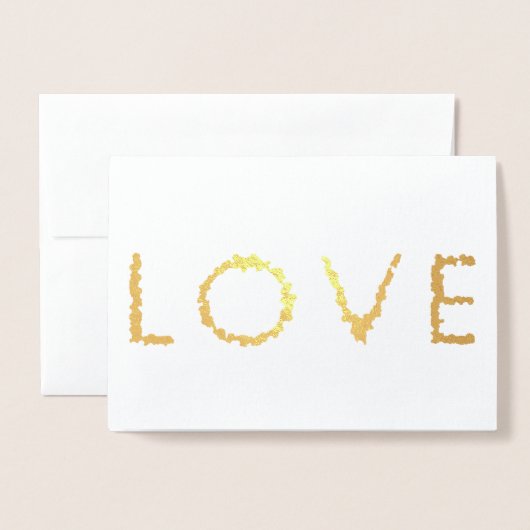 Liefde bruiloft gefeliciteerd goud folie kaarten (Voorkant met envelop)