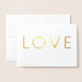 Liefde bruiloft gefeliciteerd goud folie kaarten (Met envelop)