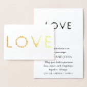 Liefde bruiloft gefeliciteerd goud folie kaarten (Display)
