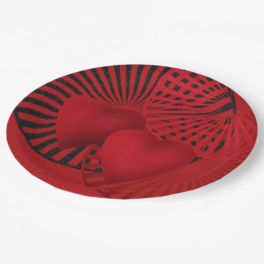 Liefde, bruiloft papieren bordje (Gekanteld)