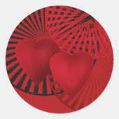 Liefde, bruiloft ronde sticker (Voorkant)