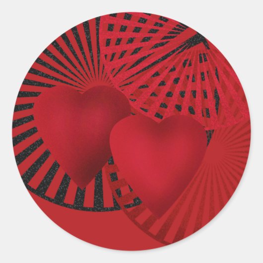 Liefde, bruiloft ronde sticker (Voorkant)