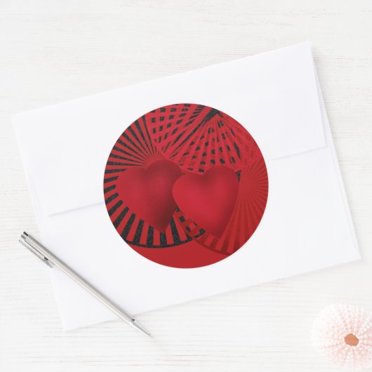 Liefde, bruiloft ronde sticker