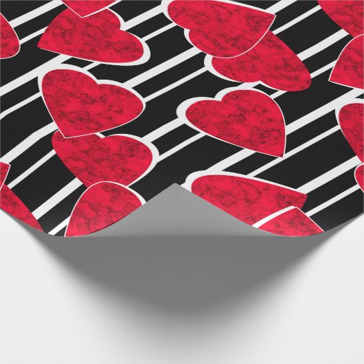 Liefde, bruiloft, Valentijnsdag Cadeaupapier (Hoek)