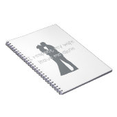 Liefde bruiloft Verloving plezier Ik respecteer mi Notitieboek (Rechterzijde)