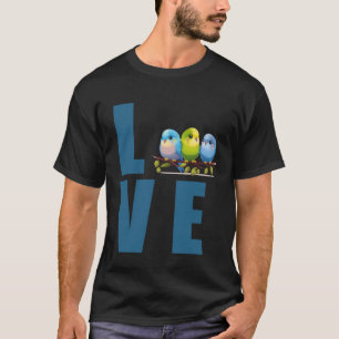 Liefde Budgie Moeder Budgerigar Parkiet Vogel Pull T-shirt