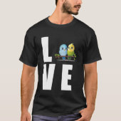 Liefde Budgie Moeder Budgerigar Parkiet Vogel Pull T-shirt (Voorkant)