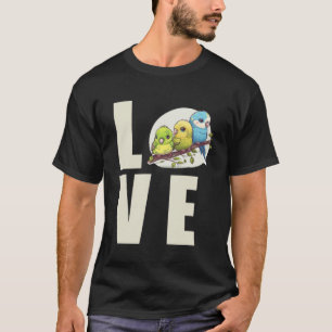 Liefde Budgie Moeder Budgerigar Parkiet Vogel Pull T-shirt