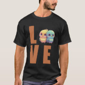 Liefde Budgie Moeder Budgerigar Parkiet Vogel Pull T-shirt (Voorkant)