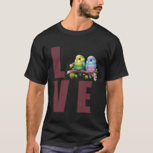 Liefde Budgie Moeder Budgerigar Parkiet Vogel Pull T-shirt