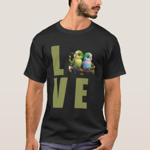 Liefde Budgie Moeder Budgerigar Parkiet Vogel Pull T-shirt