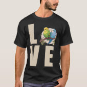 Liefde Budgie Moeder Budgerigar Parkiet Vogel Pull T-shirt (Voorkant)
