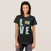 Liefde Budgie Moeder Budgerigar Parkiet Vogel Pull T-shirt (Voorkant volledig)