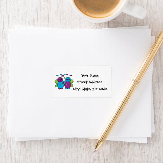 Liefde Bug Adreslabel Etiket (Insitu)