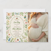 Liefde Bug Baby Shower Foto Kaart (Voorkant)
