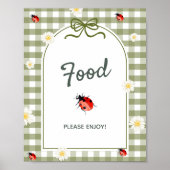 Liefde Bug Eettafel Baby Shower Bord Poster (Voorkant)