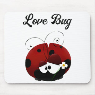 Liefde Bug Lieveheersbeestje Schattige Cartoon Val Muismat