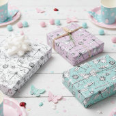 Liefde Bug Schattigee Insecten Vlinder, Lady Bug & Inpakpapier Vel