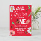 Liefde bug Waterverf Leuk Verjaardags Meisje Kaart (Staand voorkant)