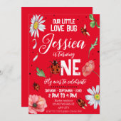 Liefde bug Waterverf Leuk Verjaardags Meisje Kaart (Voorkant / Achterkant)