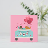 Liefde Bug Weddenschap Aangepast sparen de Datum Save The Date (Staand voorkant)