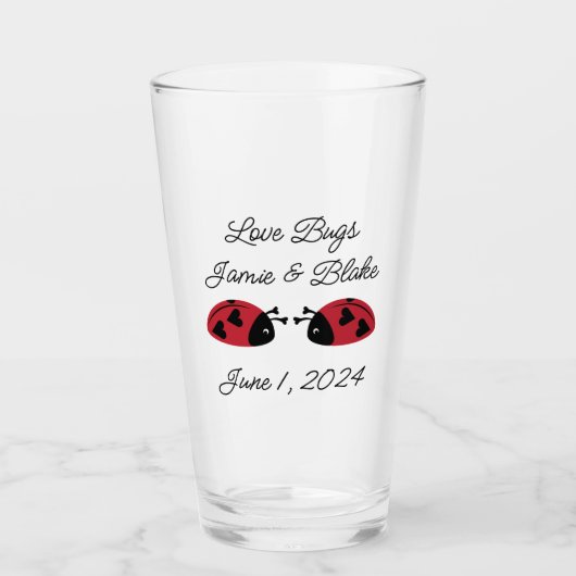 Liefde Bugs, personaliseren Glas (Voorkant)