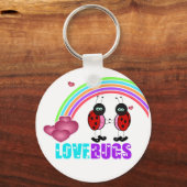 Liefde bugs Valentijnsdag Sleutelhanger (Voorkant)