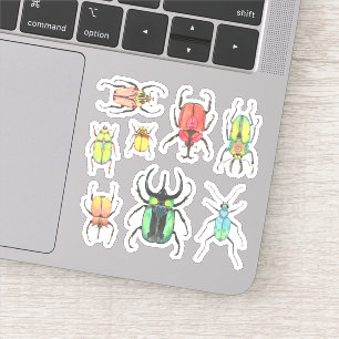 Liefde Bugs Waterverf Kevers Set Sticker