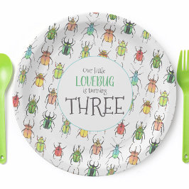 Liefde buik Beetles Kinderen van Birthday Papieren Bordje