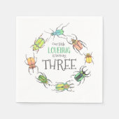 Liefde buik Beetles Kinderen van Birthday Servet (Voorkant)