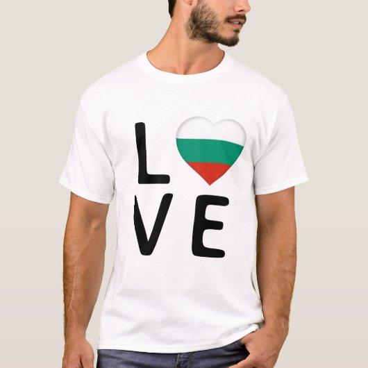 Liefde - Bulgarije vlag T-shirt (Voorkant)