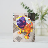 Liefde Bulldog Briefkaart (Staand voorkant)