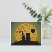 Liefde bunny briefkaart (Staand voorkant)