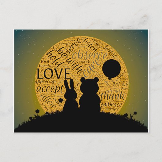 Liefde bunny briefkaart (Voorkant)