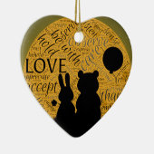 Liefde bunny keramisch ornament (Rechts)