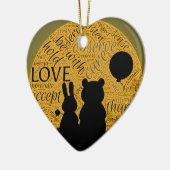 Liefde bunny keramisch ornament (Links)