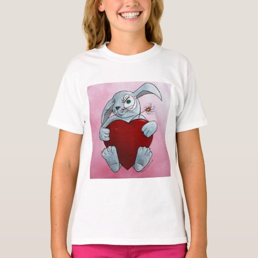 Liefde Bunny kinder T-shirt (Voorkant)