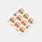 Liefde + Burgers Picknick BBQ Koppels Bruidsfeest Servet (Hoek)