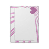 Liefde-burst (roze) notitieblok (Linkerzijde)