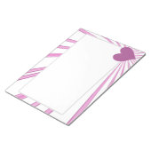 Liefde-burst (roze) notitieblok (Schuin)