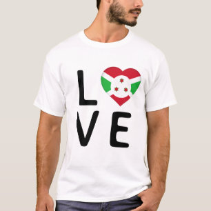 Liefde - Burundi-vlag T-shirt