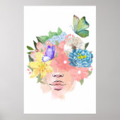 Liefde, Butterflies en Flowers Poster (Voorkant)