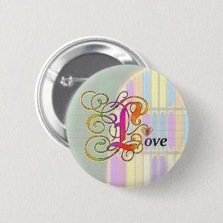 Liefde Button met Glas in lood Venster