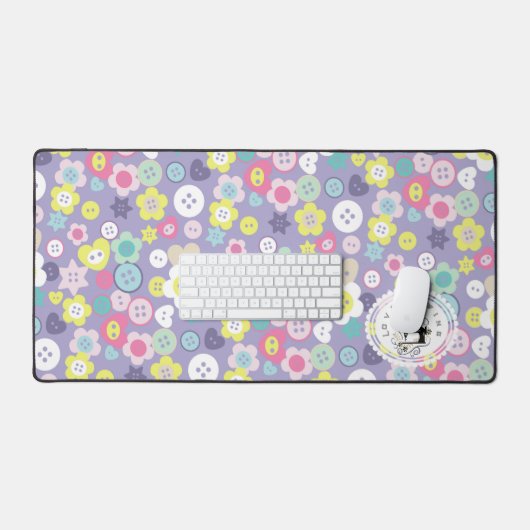 Liefde Buttonnen Paars Bureaumat (Keyboard & Muis)