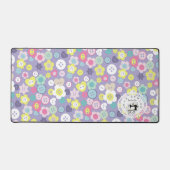 Liefde Buttonnen Paars Bureaumat (Voorkant)