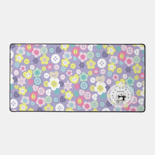 Liefde Buttonnen Paars Bureaumat (Voorkant)