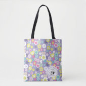 Liefde Buttonnen Paars Tote Bag (Voorkant)