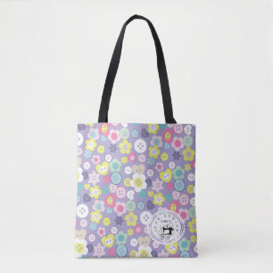Liefde Buttonnen Paars Tote Bag