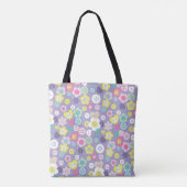 Liefde Buttonnen Paars Tote Bag (Achterkant)