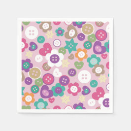 Liefde Buttonnen Roze Napkins Servet